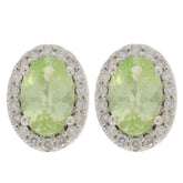 Sterling Silver Semi Mount Earrings Setting Oval OV 6x4mm PJC27587E - Syzjewelry